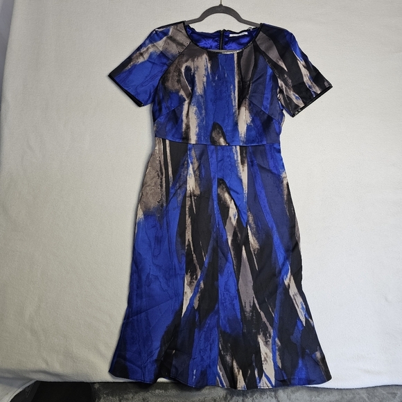 TAHARI SAHARA Elegant Blue and Black Women's Dress NWT  size 8 - Picture 12 of 15